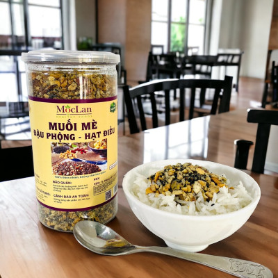 Muối mè đậu phộng - hạt điều Mộc Lan (hũ 500g)