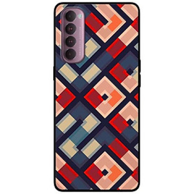 Ốp lưng dành cho Oppo Reno 4 Pro mẫu Họa Tiết Vuông Chéo