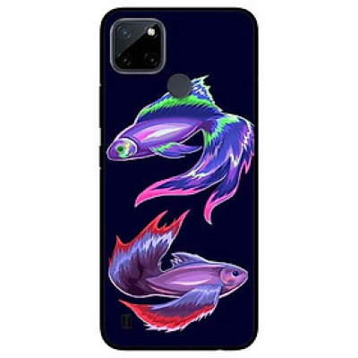 Ốp lưng dành cho Realme C21Y - C25Y mẫu Cặp Đôi Cá Tím