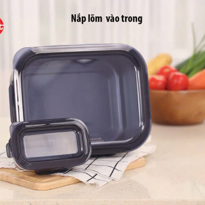 Bộ 4 hộp cao inox 304 iMAT dùng được vi sóng, đông đá, máy rửa chén, lò nướng - Hàng Chính Hãng