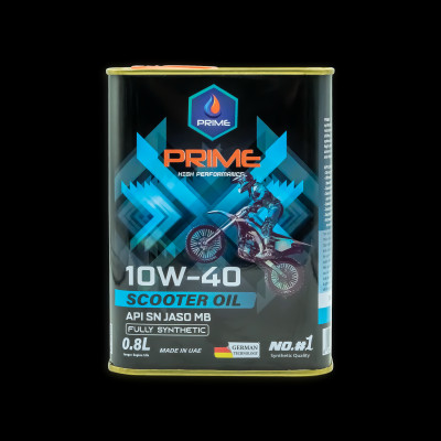 Dầu Nhớt Xe Tay Ga PRIME 800ml Tổng Hợp Toàn Phần SAE 10W40, API SN, JASO MB, Nhập Khẩu Chính Hãng Cho AB 125, Lead, Click