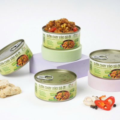 Sườn chay xào sả sớt thơm ngon đậm vị 100g Tâm Minh Foods