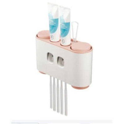 Kệ Treo Bàn Chải Inochi Nachi 4 Cốc Chính Hãng – Dán Tường Không Khoan, Phong Cách Tối Giản Nhật, Tặng Khăn PaKaSa