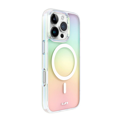 Ốp Lưng LAUT HOLO Cho iPhone 16 Pro/ 16 Pro Max Dải Màu Cực Quang 3 Chiều Tuyệt Đẹp Tương Thích Sạc Không Dây Hàng Chính Hãng