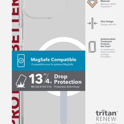 Ốp lưng IP14 series  - Gear4 Cry stal Palace Snap Clear - Hàng chính hãng