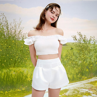 DOTTIE - Áo crotop cánh tiên - Trắng - T0857