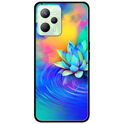 Ốp lưng dành cho Realme C35 mẫu Sen Xanh Vàng