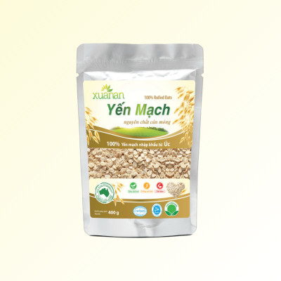 Yến Mạch Nguyên Chất Cán Mỏng Xuân An [ko đường]Túi 400G(Tặng 1 Túi Yến Mạch 150G)
