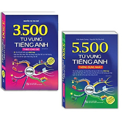 Sách - 5500 Từ Vựng Tiếng Anh Thông Dụng Nhất + 3500 Từ Vựng Tiếng Anh Theo Chủ Đề - Combo 2 Cuốn - Minh Thắng
