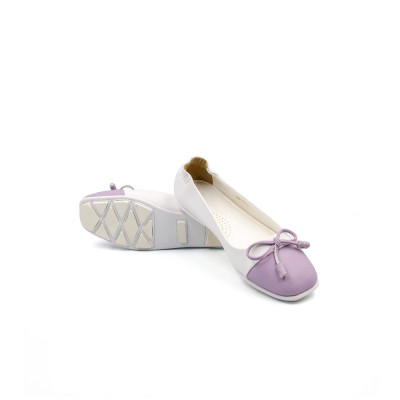 Giày Búp Bê Phối Nơ Da Micro Siêu Nhẹ TMW32305