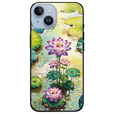 Ốp lưng dành cho Iphone 15 - 15 Plus - 15 Pro - 15 Pro Max - Sen Tím Đẹp - Hàng Chính Hãng