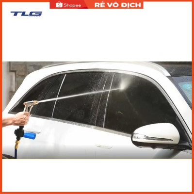 Bộ dây vòi xịt nước rửa xe, tưới cây . tăng áp 3 lần, loại 3m, 5m 206236A đầu đồng, cút, nối PE, d.vàng