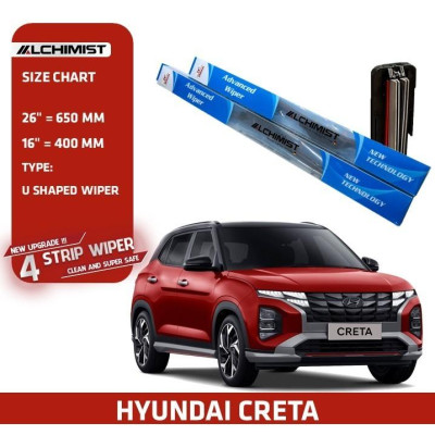 Gạt Mưa Xe Ô tô HYUNDAI Loại Silicon 4 Lưỡi Cao Cấp, Thiết Kế Thông Minh, Gạt Êm Và Sạch Hơn