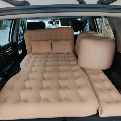 Nệm giường hơi cho xe ô tô, xe hơi 5, 7 chỗ cao cấp, tiện dụng có thành chắn an toàn cho trẻ nhỏ kèm theo bơm điện 12V