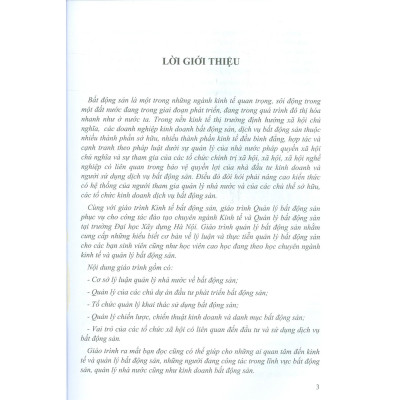 Sách - Giáo Trình Quản Lý Bất Động Sản - NXB Xây Dựng