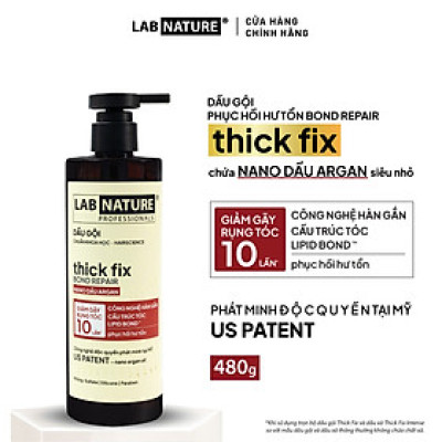 Dầu gội Ngăn rụng tóc Lab Nature Thick Fix - Công Nghệ Hàn Gắn Cấu Trúc Tóc - 450ml