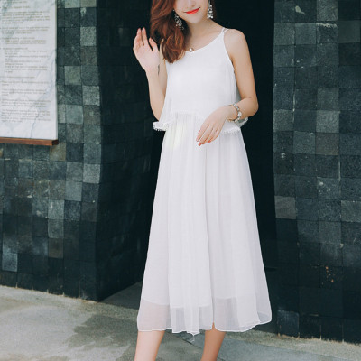Đầm maxi dài trắng, dáng xòe, đẹp nhẹ nhàng, tinh khôi, lưng trần đan dây quyến rũ | MX028
