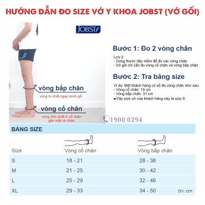 Vớ y khoa gối Hỗ Trợ Điều Trị suy giãn tĩnh mạch chân JOBST Relief chuẩn áp lực 20-30mmHg (màu da, hở ngón) (tất y khoa)