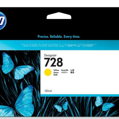 Mực in HP 728 130ml Yellow Ink Cartridge (F9J65A) - Hàng Chính Hãng