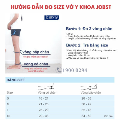 Vớ y khoa gối JOBST Relief - Cơ bản, màu đen, kín ngón, 20-30mmHg, giãn tĩnh mạch chân (tất y khoa)