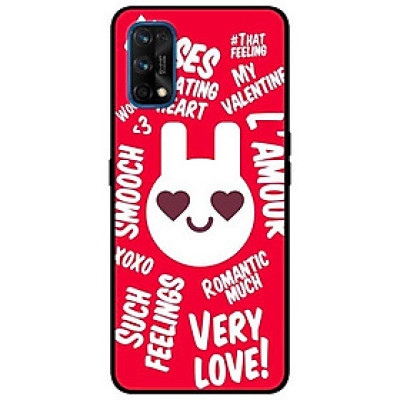 Ốp lưng dành cho Realme 7 Pro mẫu Thỏ LOVE Đỏ