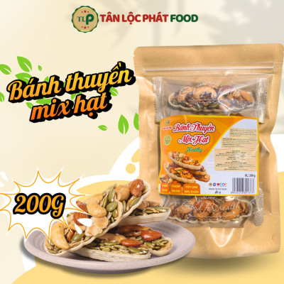 (Tặng Bánh Thuyền Mix Hạt Túi 200G) Combo Hạt Dinh Dưỡng Điều Lụa Rang Muối Hũ 250G + Rong Biển Kẹp Hạt Túi 200G