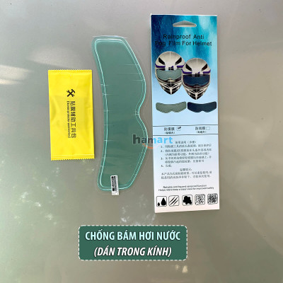 Miếng Dán Chống Nước Mũ Bảo Hiểm Hamart Decal Dán Kính Nón Bảo Hiểm Trùm Đầu Biker Motor Chống Bám Nước