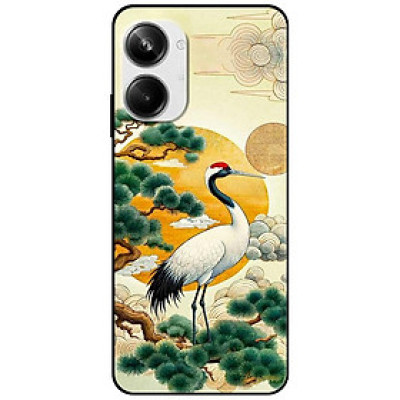 Ốp lưng cho Realme 9i - Realme 10 - C11 2021 - C65 4G - C67 - C20 - Poco X6 5G - Sếu Đầu Đỏ - Hàng Chính Hãng