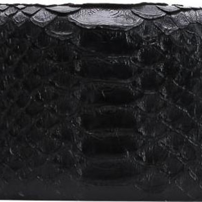 Ví nữ da trăn Huy Hoàng 3 gấp màu đen HT3329