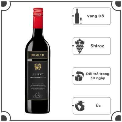 Rượu Vang Đỏ Dominic BLACK LABEL Shiraz 750ml 14.5% Acl