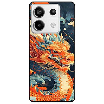 Ốp lưng cho Realme 9i - Realme 10 - C11 2021 - C65 4G - C67 - C20 - Poco X6 5G - Rồng Cam Xanh - Hàng Chính Hãng