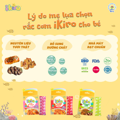 Rắc cơm Cá hồi xốt teriyaki iKiro 24g (6 gói)