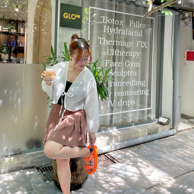 Giày Sandal Nữ The Bily 01W Quai Chéo Dây Rút - Màu Cam BL01WC