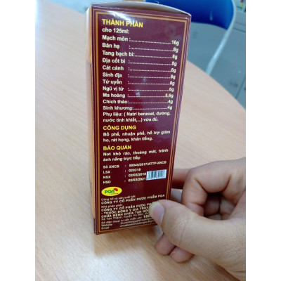 Bổ Phế PQA Giúp Nhuận Phế, Tiêu Đờm, Giảm Ho Và Đau Rát Họng Kéo Dài Hộp 125ml