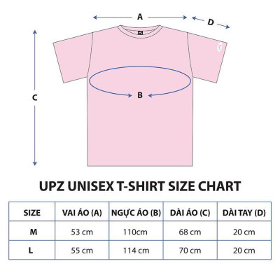 UPZ Áo Thun Logo 3 Dòng (5 Màu)