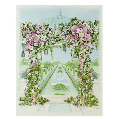 Thiệp 3D Pop Up Lễ Cưới Ngoài Trời – Thiệp Cổng Hoa Đám Cưới, Thiệp Chúc Mừng Wedding Sang Trọng, W15