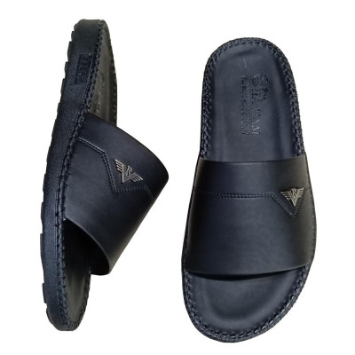 Dép Nam Da Bò HA NAM Đế Siêu Nhẹ Khâu Chỉ Toàn Bộ DNA22031