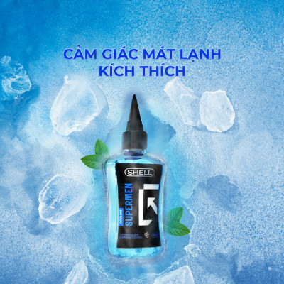 Gel bôi trơn hậu môn mát lạnh Shell Supermen Cooling - Chai 90ml | SHELL CHÍNH HÃNG