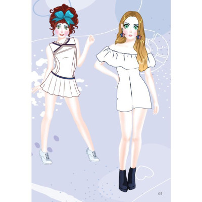 Sách - Bóc Dán Hình Sticker Trong Suốt & Tô Màu Búp Bê - Nhà Thiết Kế Thời Trang - Sành Điệu - Việt Thư