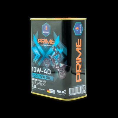 Dầu Nhớt Xe Tay Ga PRIME 800ml Tổng Hợp Toàn Phần SAE 10W40, API SN, JASO MB, Nhập Khẩu Chính Hãng Cho AB 125, Lead, Click