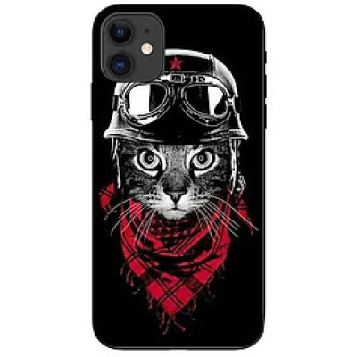 Ốp lưng dành cho Iphone 12 Mini mẫu Mèo Khăn Đỏ