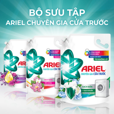 Nước Giặt ARIEL Cửa Trước Bền Màu Hương Sen Nhài Túi 3.7 KG