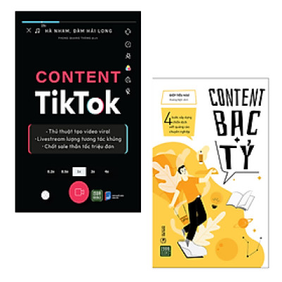 Combo 2  Cuốn Kinh Tế- Kinh Doanh:  Content Bạc Tỷ + Content Tiktok