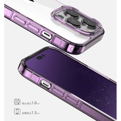 Ốp lưng trong suốt viền màu cho iPhone 14 Plus (6.7 inch) hiệu Likgus Simple But Unique chống sốc, chống chịu mọi va đập - hàng nhập khẩu
