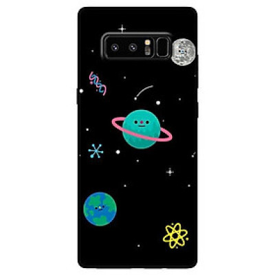 Ốp lưng dành cho Samsung Note 8 - Note 9 - Note 10 - Note 10 Plus mẫu Hành Tinh Nền Đen