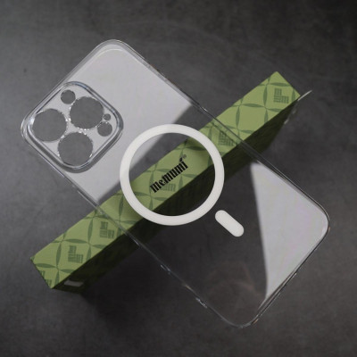 Ốp lưng trong suốt sạc từ tính bảo vệ camera cho iPhone 16 Pro Max, iPhone 16 Pro, iPhone 15 Pro Max, Iphone 15 Pro hiệu Memumi Glitter Magnetic - Siêu Mỏng 0.3mm, Tích Hợp Sạc Không Dây Từ Tích Magnetic, Lực Hút Mạnh, Chắc Chắn - Hàng nhập khẩu