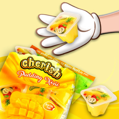 Thạch Pudding Cherish Vị Xoài 405G