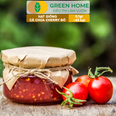 Hạt Giống Cà Chua Cherry Đỏ Lai F1 GreenHome, Gói 0,1g~45 hạt, Dễ Trồng Quanh Năm, Nhiều Quả T43