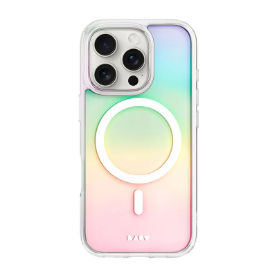 Ốp Lưng LAUT HOLO Cho iPhone 16 Pro/ 16 Pro Max Dải Màu Cực Quang 3 Chiều Tuyệt Đẹp Tương Thích Sạc Không Dây Hàng Chính Hãng