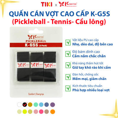 Quấn Cán Vợt KINGTEK K-G5S | Overgrip Cao Cấp Cho Pickleball  / Cầu Lông / Tennis | Êm Tay – Chống Trượt – Hút Mồ Hôi -
